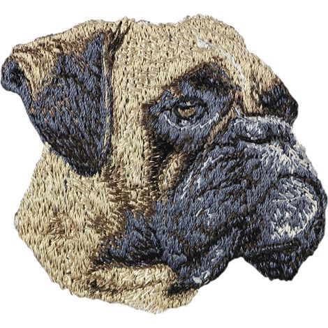 Boxer, Boxer II: parche con forma de perro, parche bordado, decoración única para mochilas de Art-Dog. (1/3)