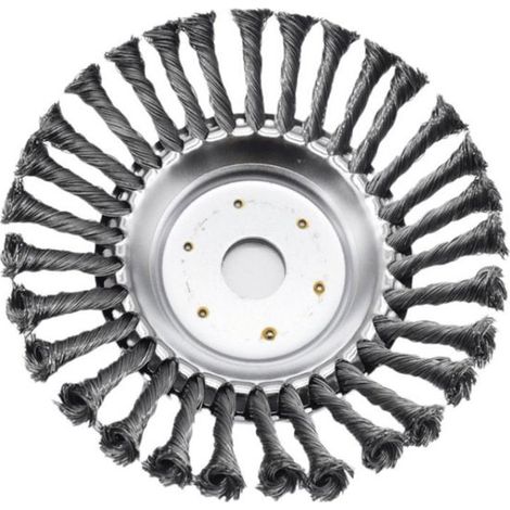 Brosse à désherber universelle en acier - Brosse pour joints - Brosse à désherber - Brosse pour coupe-bordures - Brosse pour tondeuse à gazon - Fil d'acier - Argent (1/5)