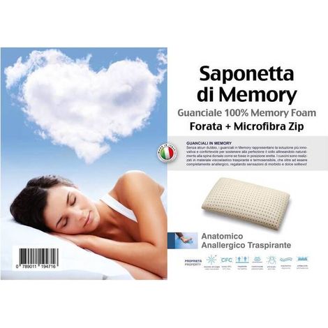 GUANCIALE MEMORY FOAM SAPONETTA FORATA H.13