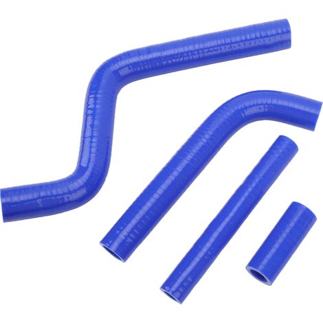 Tuyau de radiateur moto silicone renforcé haute température 4 pièces bleu pour YZ125 1996-2001 (1/5)