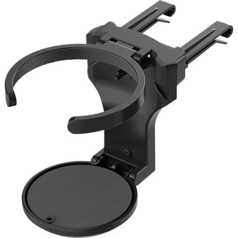 1 Porte-gobelet pliable, ABS et éponge, fixation grille aération, noir, accessoire automobile (1/5)