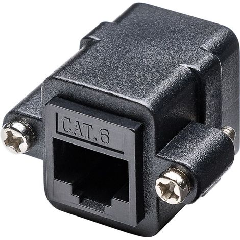 Goobay 81365 2x RJ-45 Negro - Conector (2x RJ-45, Negro)