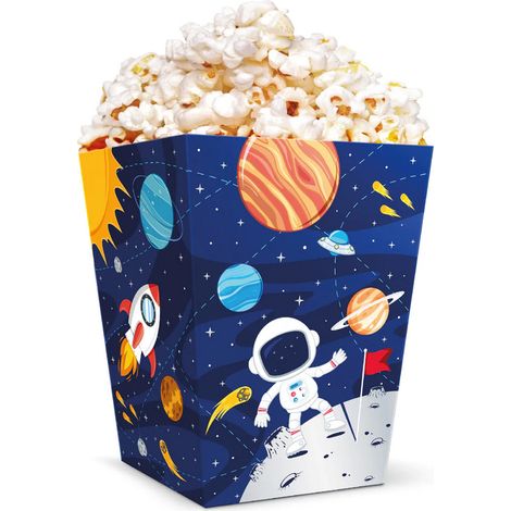 Cajas de palomitas de maíz KOSMOS, cubo de cumpleaños, 6 unidades.