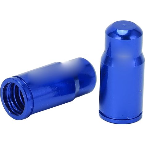 1 Paire de Bouchons de Valve Presta en Aluminium pour VTT, Vélo de Route et VTC - Bleu (1/5)