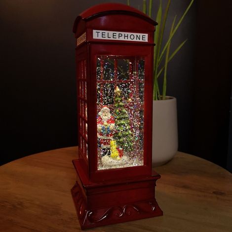 26cm Battery Operated Light up SnowSwirl Santa Speaking Christmas Decoration with LEDs (1/5)