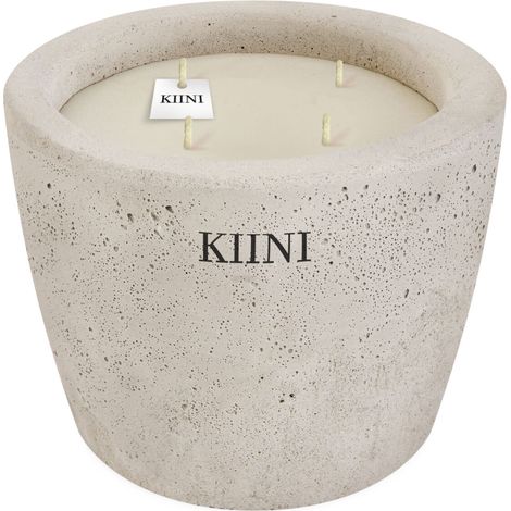 KIINI Betonkerze Sojawachs Modernes Design XS Beige (1/3)