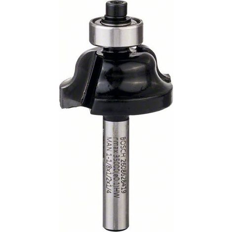 Bosch  fresa  per  bordi  B  1/4"  R1  4  mm  Ø  28,6  mm  B  8  mm  L  12,4  mm  G  54  mm  -  2608628419 (1/5)