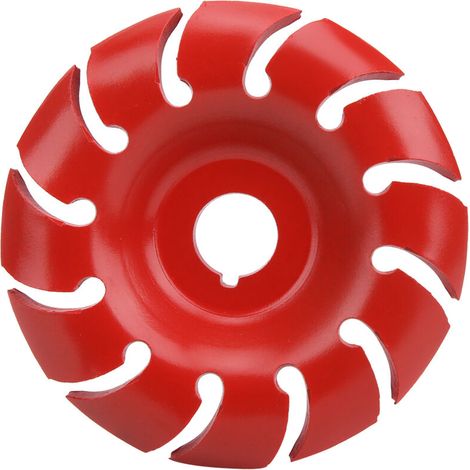 Disque de coupe du bois 12 dents rouge 90x16mm pour meuleuse d'angle, outil de sculpture sur bois (1/5)