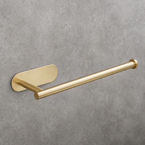 Porte-serviettes mural sans perçage en acier inoxydable or brossé pour salle de bain et WC, 42 × 16 × 6 cm, 415 g – Livraison gratuite (1/5)