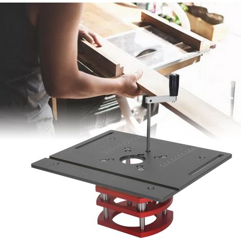 Machine à graver, rainurer, ébarber et chanfreiner le plateau de table en alliage d'aluminium inversé pour le travail du bois, noir (1/5)