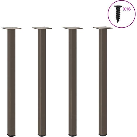 Konsolentischbeine 4 Stk. Naturstahl 72-74 cm Stahl