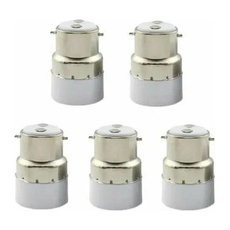 Paquet de 5 convertisseurs de douille B22 à E14, adaptateurs pour lampes standard ODIPIE (1/4)