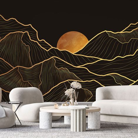 Papier peint panoramique - Paysage Boho - 130 cm x 55 cm (1/4)