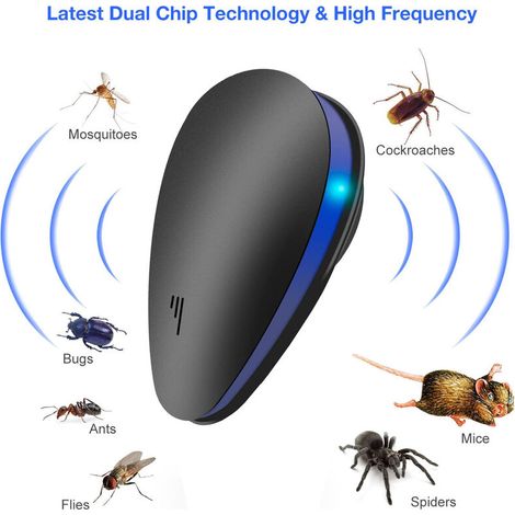 Ultrason Souris et Rats Lot De 4, Repulsif Souris, Anti Moustique Ultrason, Ultrason Souris Et Rats Appareil Ultrason Anti Souris,Repousse Les Cafards, Fourmis, Rongeurs