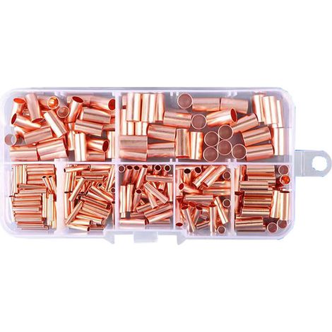 Kit 250 Raccords Cuivre Pur Ortviai 1,5-6mm Longueur 12mm Connecteurs Électriques Push-in Boîte de Rangement (1/3)