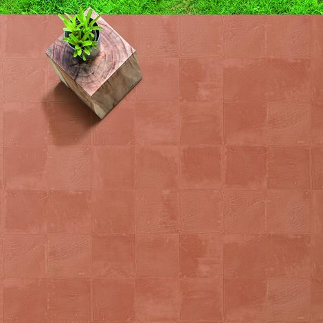 Grès Cérame Intérieur/Extérieur Carrelage Sol Effet Terre Cuite. Terracotta Teja 20x20 (1/3)