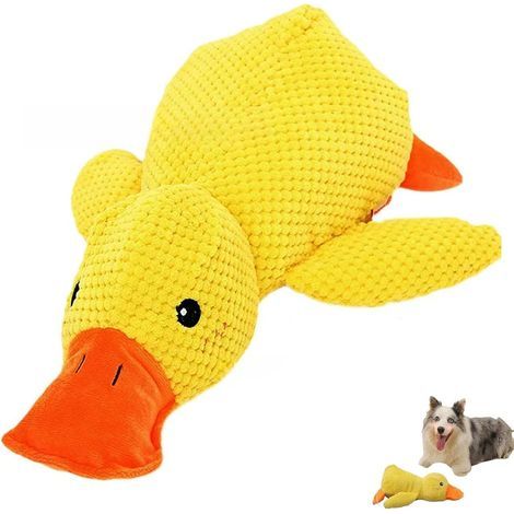 Jouet Chien - 1 pièce, Jouet Canard Anti-stress Chien Jouet Mâcher Résistant - 25cm, Jaune (1/5)