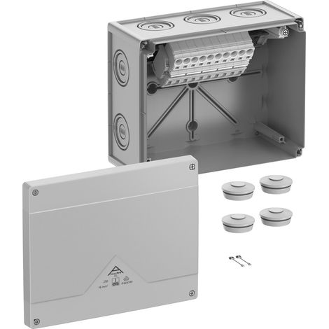 Spelsberg scatola di derivazione, grado di protezione IP66/IP67/IP69, max. 16², resistenza agli urti IK09, classe di protezione II, Ui 690V AC, Ui 690V DC, DLG, DNV, VDE, senza alogeni, 41644001