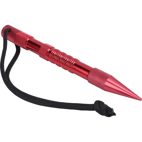 Ago a punta per paracord, strumenti per paracord in alluminio fai da te, aghi per cucire, strumento di lisciatura per progetti di corde in pelle (rosso)