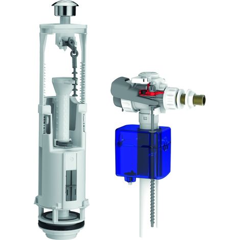 Siamp – Mécanisme de chasse d'eau à étrier hyper réglable – Robinet flotteur ultra silencieux 11dB – Détection des fuites – Économie d'eau