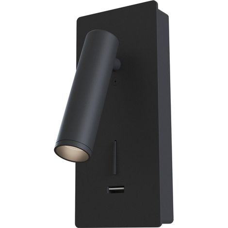 Applique Da Parete Moderno Mirax Metallo Nero Luce Led Integrato 3W (1/3)