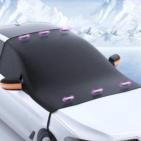 Funda de invierno para parabrisas，funda plegable para parabrisas de coche con 6 imanes，para proteger contra la nieve，el polvo y la luz solar