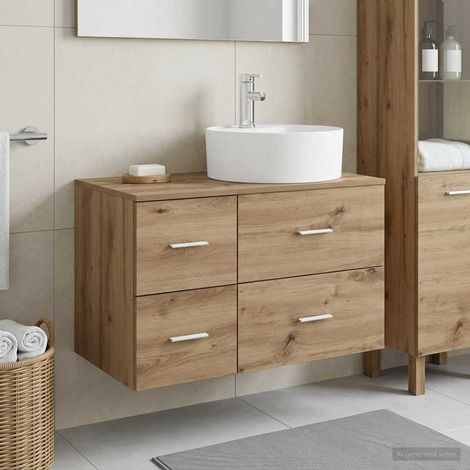 vidaXL Bathroom Furniture Set 2 pcs Artisan Oak Engineered Wood (1/5)