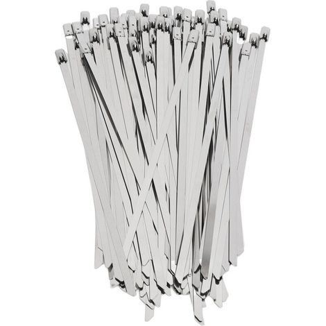 200 Pièces Attache Câble Acier Inoxydable 4.6mm Largeur Collier Serrage Autobloquant pour Fils et Tuyaux (1/5)
