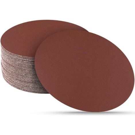 30 Pièces Disque de Ponçage, 180 mm Rond Disques Abrasifs à Non Trous Papier Poncer à Grain 320 pour Ponceuse Murale Girafe (1/5)