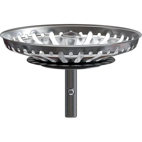 Bouchon Évier Cuisine Filtre avec Goupille Réglable - Universel Cuisine Bouchon Évier, Panier Crépine Pop-Up, Inoxydable, Compatible Lave-Vaisselle (84mm) (1/5)