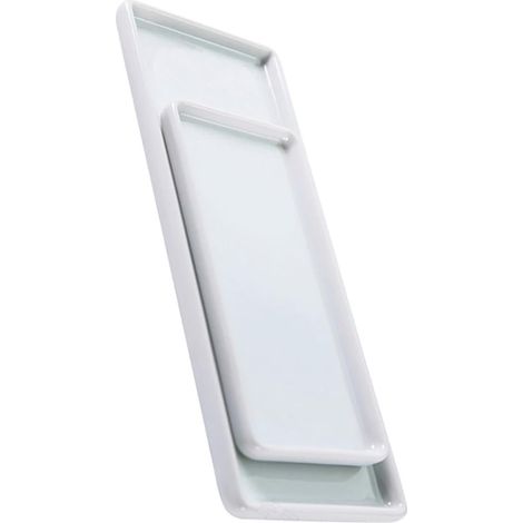 2pièces Plateaux de Rangement Céramique Blanche pour Salle de Bain Résistants Chaleur et Gel Design Japonais Simple et Pratique Surface Lisse Facile à Nettoyer Décoration'-'-