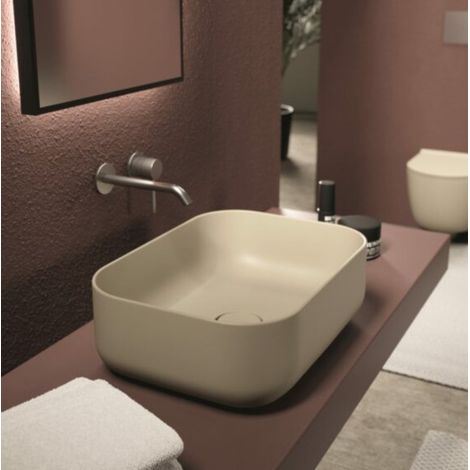 UNICA 50x37 Mauve mat. sans bonde. sans siphon