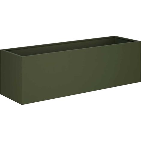 Cache-pot de jardin Vert olive 80 x 30 x 30 cm vidaXL