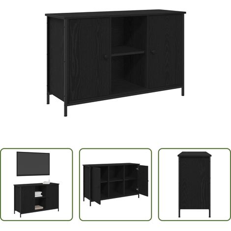 Meuble tv moderne - Ensemble meuble TV Montage mural Chêne noir 101 x 35 x 65 cm (1/5)