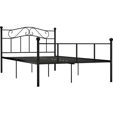 Estructura de cama sin colchón metal negro 120x200 cm vidaXL (1/3)