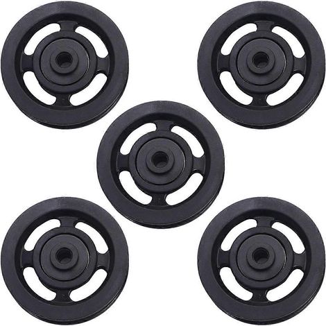 Accessoires pour appareils de fitness : Poulie anti-choc en PA6, forme ronde, diamètre 90 mm, largeur 22,5 mm, lot de 5 (1/5)