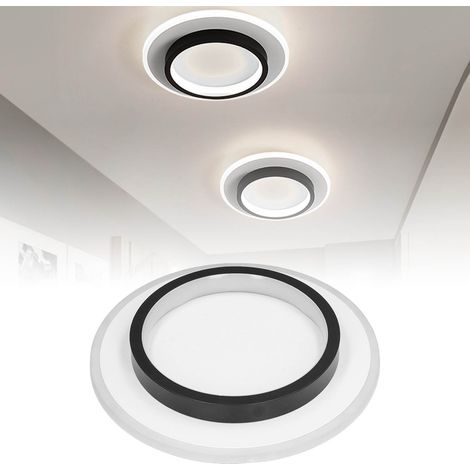 Plafonnier LED noir moderne et élégant pour couloir, éclairage intérieur innovant, lumière blanche 85-265V (1/5)