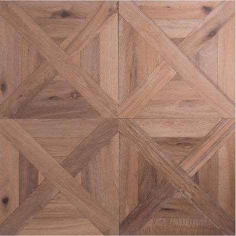 Naturasol – Dalle marqueterie motif Maiche blanchi 600x600 mm – Finition huilée – Épaisseur 18 mm – Pose collée pour bureau et séjour