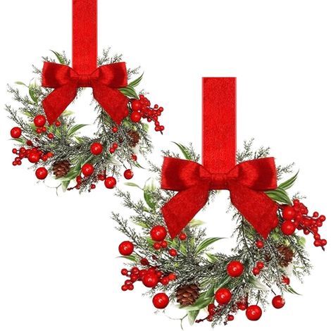 Guirlande De Noël Mini - En Plastique PE - Pour Porte Fenêtre Armoire - Décoration Intérieure Extérieure - Lot De 2 (1/5)