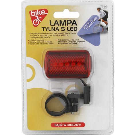 Rücklicht für Fahrrad, 5 LEDs