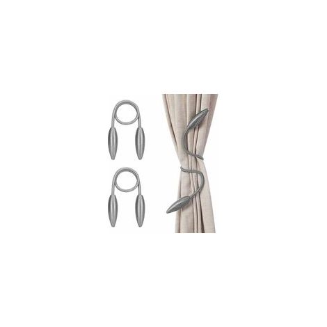 2PCS Cravate de Rideau,Noeud de Rideau créatif,Boucle de Rideau,Cravate de Rideau,Convient aux Rideaux,Rideaux de Porte,décoration de la Maison Bricolage-Gris 52cm (1/5)