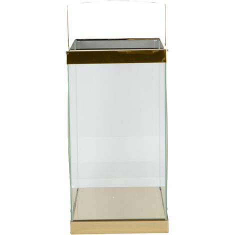 TrendLine Deko Laterne Edelstahl 18 x 18 x 35 cm gold