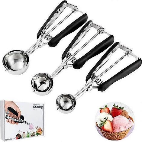 Set of 3 ice cream scoops (1/3)