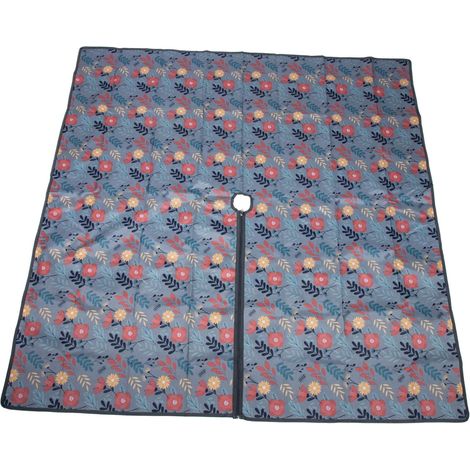 Nappe de Table D’extérieur Imperméable avec Fermeture Éclair et Trou pour Parasol, Tissu Simple, pour Terrasse et Jardin, 118 Caractères (1/5)