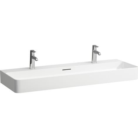 Lavabo LAUFEN VAL, bajo encimera, 2 agujeros para grifo, con (1/5)