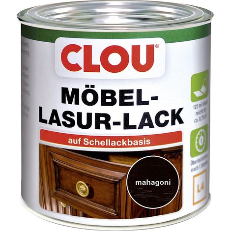 Clou Möbel Lack L4 125 ml mahagoni Holzlasur (1/2)