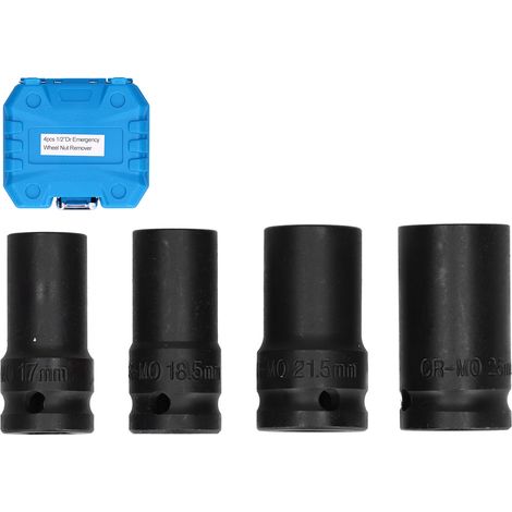4 pièces douilles extractrices pour écrous antivol, kit de démontage, alliage d'aluminium, outillage auto (1/5)