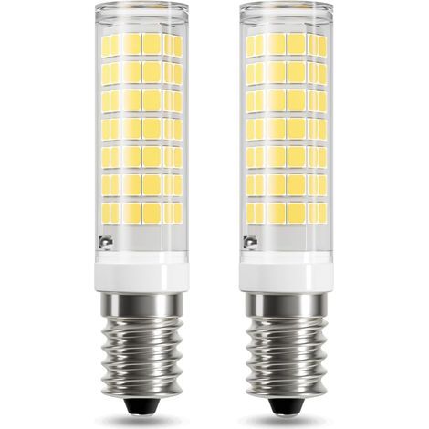 DiCUNO E14 LED-Lampe für Dunstabzugshauben, 4 W (entspricht 50 W Halogen), Kaltweiß (6000 K), 550 lm, kleine Schraubfassung für Dunstabzugshauben und Kühlschränke, nicht dimmbar, 2er-Pack (1/5)