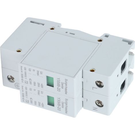Dispositif de protection contre les surtensions bipolaire, parafoudre, protecteur 20 kA 220 V YXM8-20 (1/5)