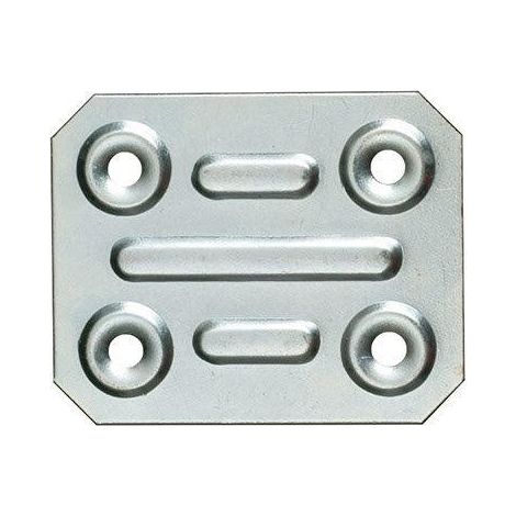 Piastrine Zinc C/Viti 50X40 Pezzi 1 - Masidef